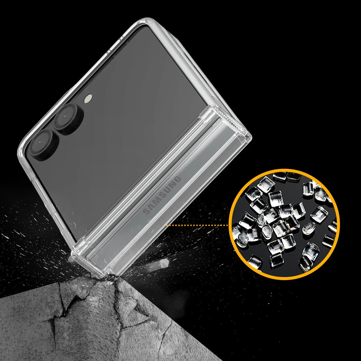 `Samsung Z Flip7 Araree Nukin 360 Case - Clear `Samsung Z Flip7 Araree Nukin 360 Case - Clear
